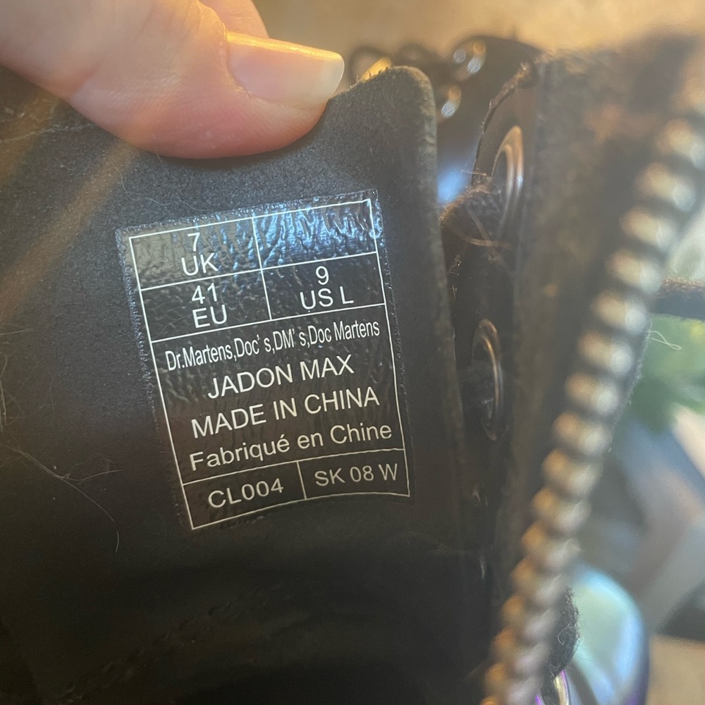 Dr. Martens Shiny Black Combat Boots - Picture 5 of 6